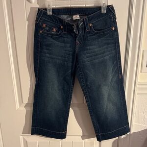 True Religion Carmen low-rise flare crop jeans